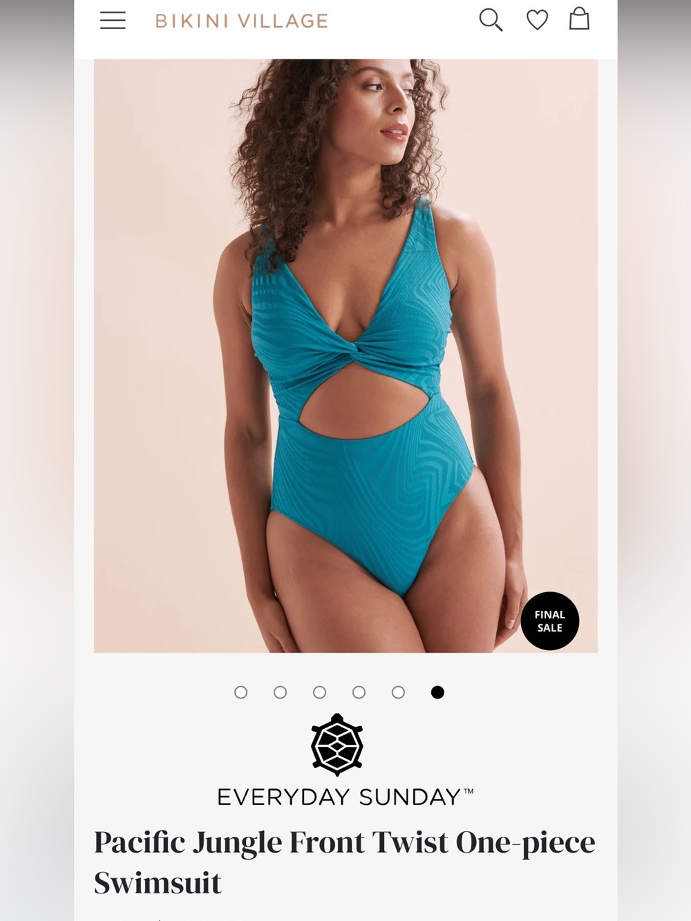 Everyday Sunday Twist Cutout One-Piece Swimsuit